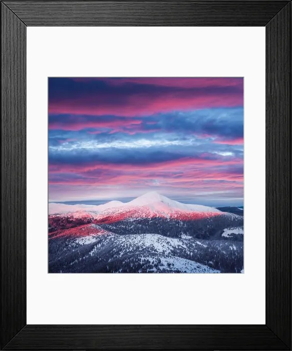 Framed Print : Fantastic orange winter landscape in snowy mountains glowing by sunlight. Dramatic wintry scene with snowy trees. Christmas holiday background Framed Print : Fantastic orange winter landscape in snowy mountains glowing by sunlight. Dramatic wintry scene with snowy trees. Christmas holiday background