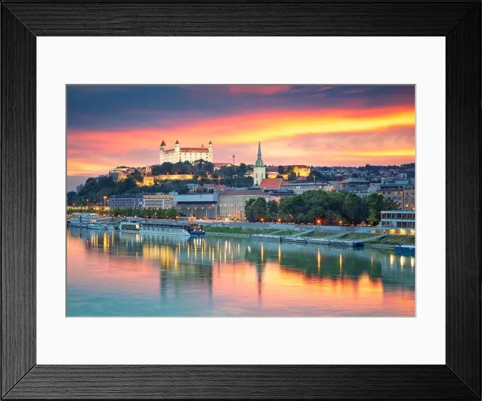 Framed Print : Bratislava. Cityscape image of Bratislava, capital city of Slovakia during sunset Framed Print : Bratislava. Cityscape image of Bratislava, capital city of Slovakia during sunset