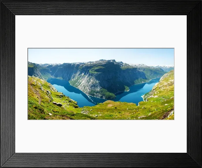 Framed Print : Ringedalsvatnet lake near Trolltunga Framed Print : Ringedalsvatnet lake near Trolltunga