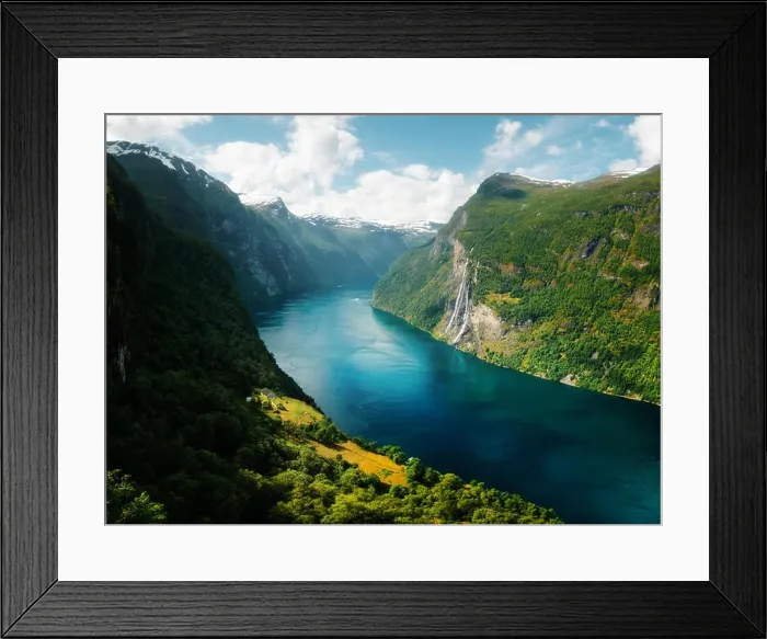 Framed Print : Breathtaking view of Sunnylvsfjorden fjord Framed Print : Breathtaking view of Sunnylvsfjorden fjord