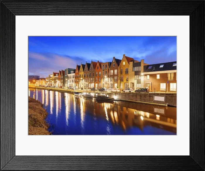 Framed Print : Amersfoort, Netherlands cityscape in the Vathorst district at twilight Framed Print : Amersfoort, Netherlands cityscape in the Vathorst district at twilight