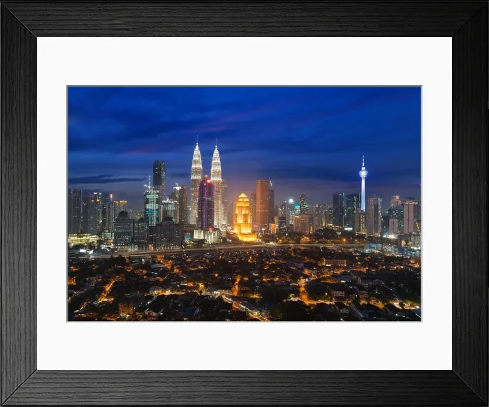 Framed Print : Kuala lumpur cityscape. Panoramic view of Kuala Lumpur city skyline during sunrise viewing skyscrapers building n Malaysia Framed Print : Kuala lumpur cityscape. Panoramic view of Kuala Lumpur city skyline during sunrise viewing skyscrapers building n Malaysia