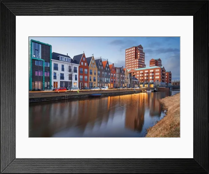 Framed Print : Amersfoort, Netherlands cityscape in the Vathorst district at twilight Framed Print : Amersfoort, Netherlands cityscape in the Vathorst district at twilight