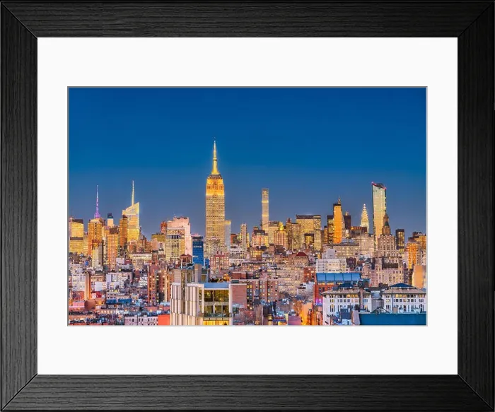 Framed Print : New York, New York, USA cityscape in Manhattan at twilight Framed Print : New York, New York, USA cityscape in Manhattan at twilight