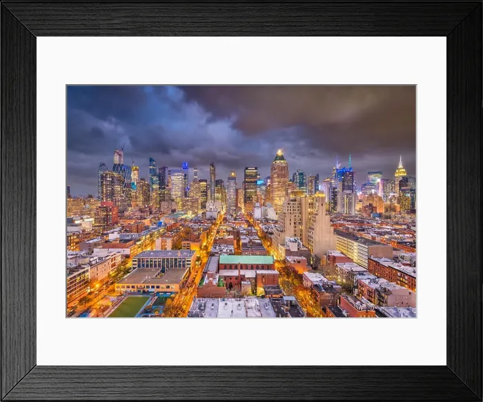 Framed Print : New York, New York, USA cityscape in Manhattan at twilight Framed Print : New York, New York, USA cityscape in Manhattan at twilight
