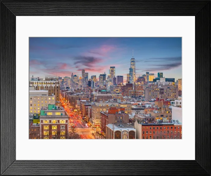 Framed Print : New York, New York, USA cityscape in Manhattan at twilight Framed Print : New York, New York, USA cityscape in Manhattan at twilight