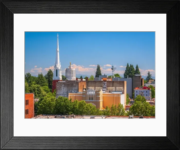 Framed Print : Salem, Oregon, USA downtown cityscape in the afternoon Framed Print : Salem, Oregon, USA downtown cityscape in the afternoon