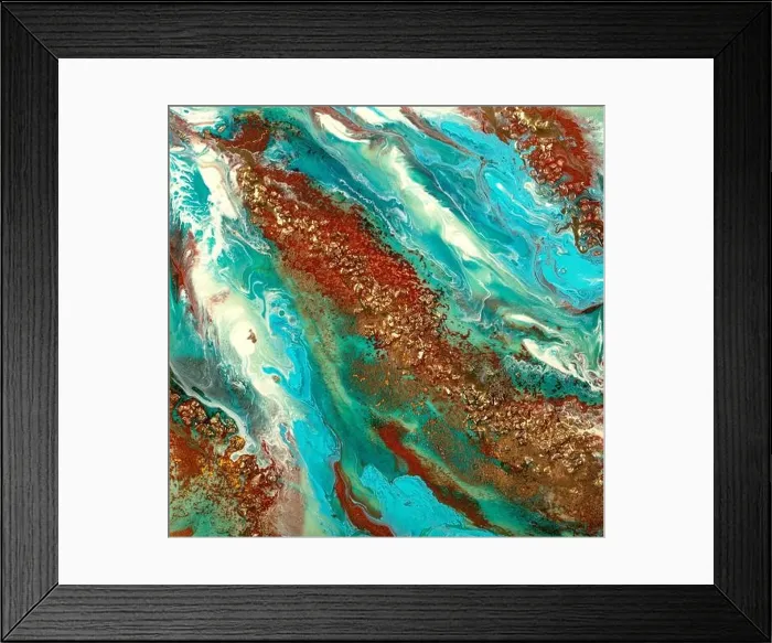 Framed Print : Abstract painting background in a stylish blue tone Framed Print : Abstract painting background in a stylish blue tone