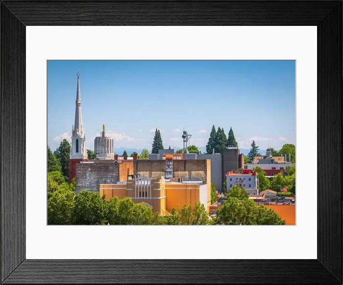 Framed Print : Salem, Oregon, USA downtown cityscape in the afternoon Framed Print : Salem, Oregon, USA downtown cityscape in the afternoon