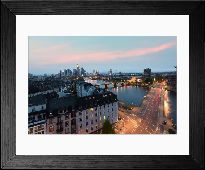 Framed Print : City of Frankfurt am Main skyline at night, Frankfurt, Germany Framed Print : City of Frankfurt am Main skyline at night, Frankfurt, Germany