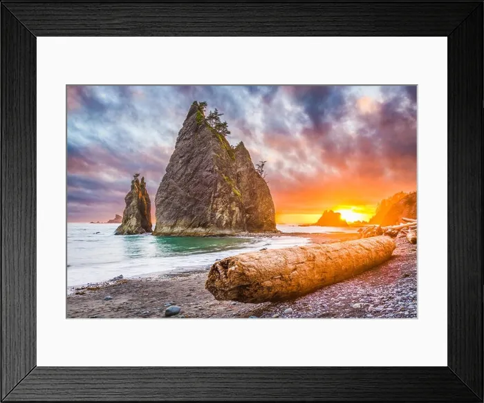 Framed Print : Olympic National Park, Washington, USA at Rialto Beach Framed Print : Olympic National Park, Washington, USA at Rialto Beach