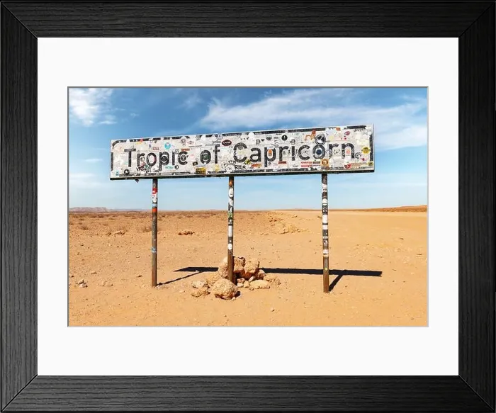 Framed Print : Sign of Tropic of Capricorn Framed Print : Sign of Tropic of Capricorn