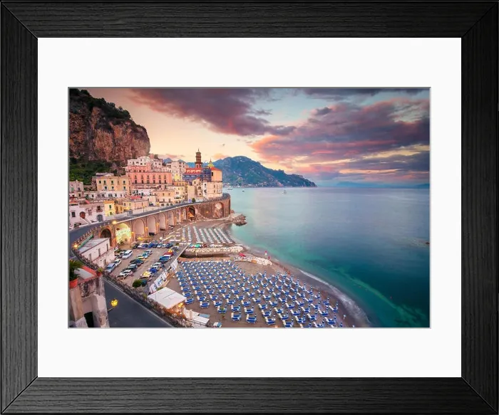 Framed Print : Atrani. Aerial view of Atrani famous coastal village located on Amalfi Coast, Italy Framed Print : Atrani. Aerial view of Atrani famous coastal village located on Amalfi Coast, Italy