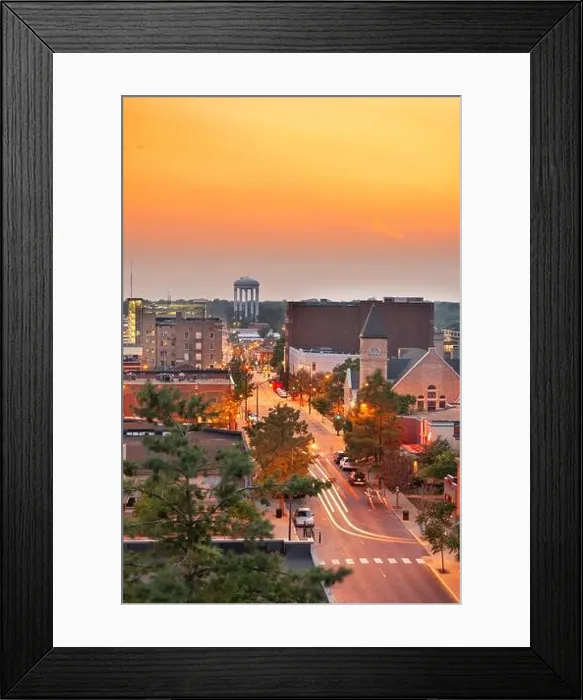 Framed Print : Columbia, Missouri, USA downtown city skyline at twilight Framed Print : Columbia, Missouri, USA downtown city skyline at twilight