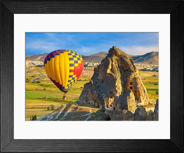 Framed Print : Hot air balloon, Goreme, Cappadocia, Turkey Framed Print : Hot air balloon, Goreme, Cappadocia, Turkey
