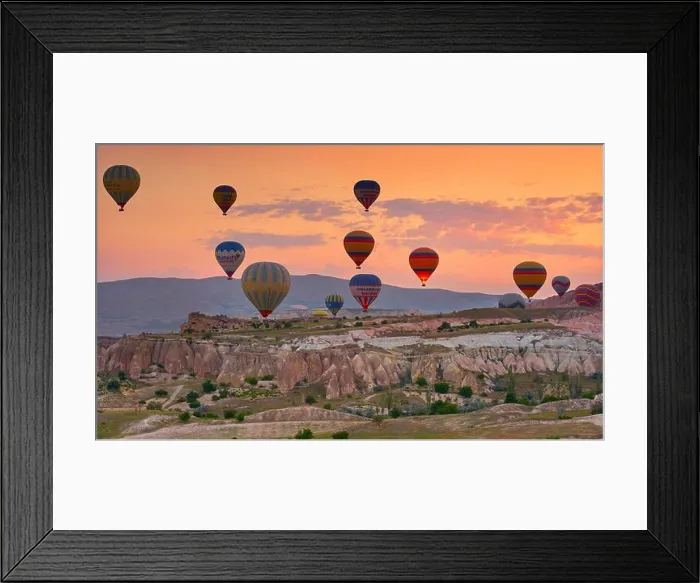 Framed Print : Hot air balloons at sunrise, Goreme, Cappadocia, Anatolia, Turkey Framed Print : Hot air balloons at sunrise, Goreme, Cappadocia, Anatolia, Turkey