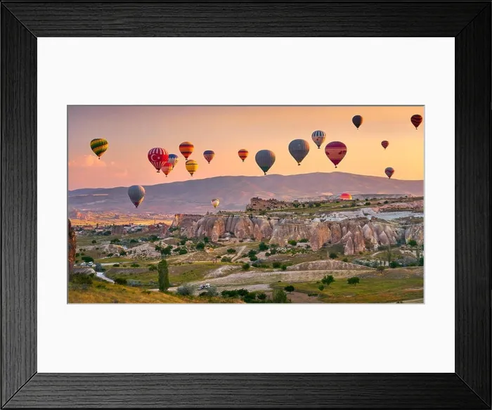 Framed Print : Cappadocia balloons at sunrise, Goreme, Anatolia, Turkey Framed Print : Cappadocia balloons at sunrise, Goreme, Anatolia, Turkey