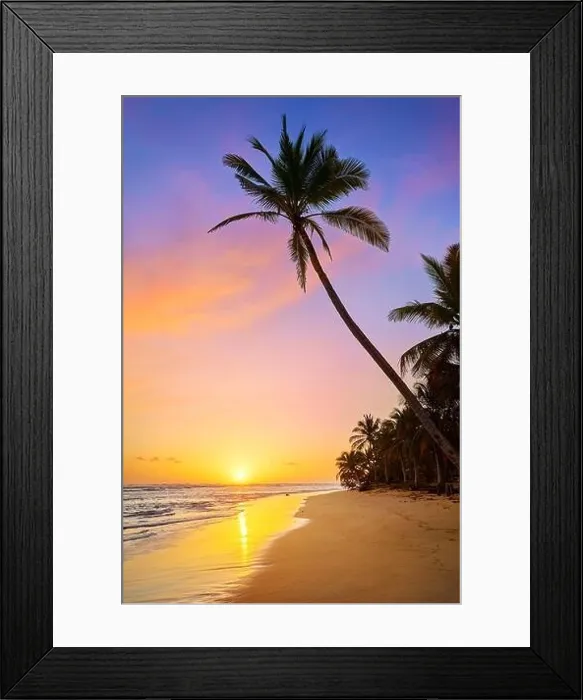 Framed Print : Punta Cana beach at sunrise, Dominican Republic, Caribbean Framed Print : Punta Cana beach at sunrise, Dominican Republic, Caribbean