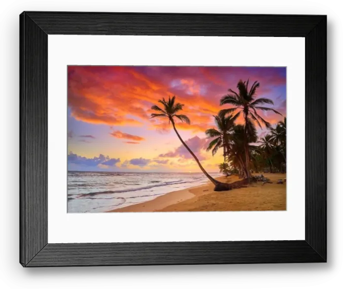 Framed Print : Punta Cana beach at sunrise, Dominican Republic, Caribbean Framed Print : Punta Cana beach at sunrise, Dominican Republic, Caribbean