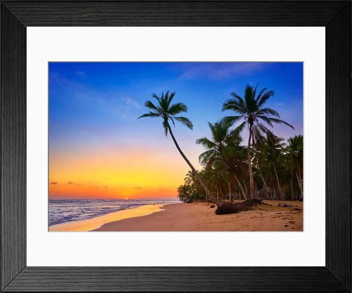 Framed Print : Punta Cana beach at sunrise, Dominican Republic, Caribbean Framed Print : Punta Cana beach at sunrise, Dominican Republic, Caribbean