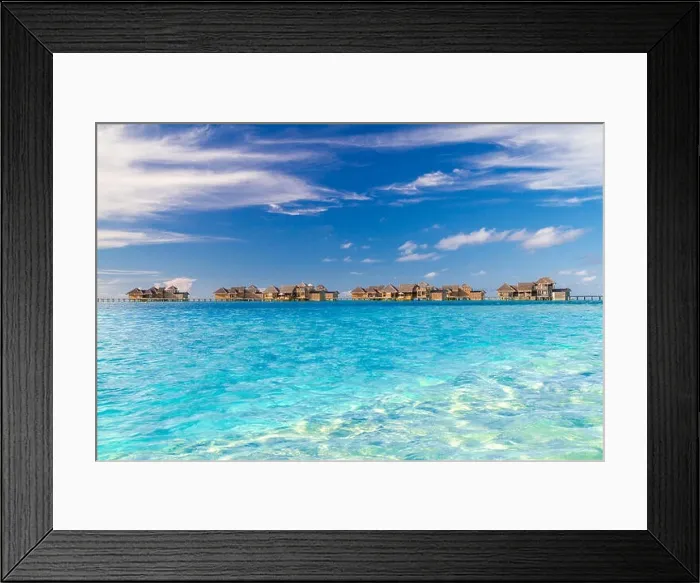 Framed Print : Fantastic Maldives beach background. Beautiful white sand beach and palm trees under blue sky. Luxury travel and vacation concept Framed Print : Fantastic Maldives beach background. Beautiful white sand beach and palm trees under blue sky. Luxury travel and vacation concept