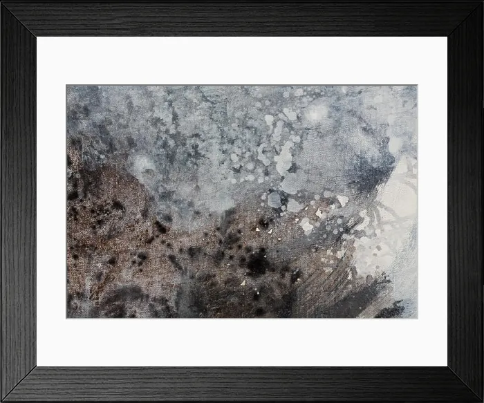 Framed Print : Abstract hand painted black and white background, acrylic painti Framed Print : Abstract hand painted black and white background, acrylic painti