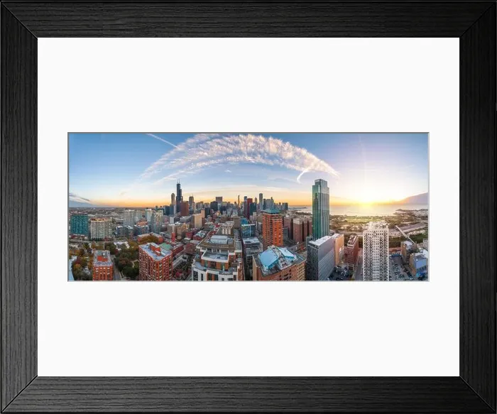 Framed Print : Chicago, Illinois, USA aerial cityscape panorama in the morning Framed Print : Chicago, Illinois, USA aerial cityscape panorama in the morning