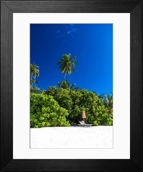 Framed Print : Tropical beach background. Exotic travel destination