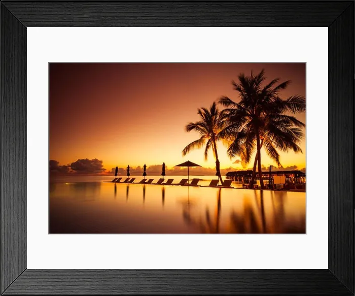 Framed Print : Luxury swimming pool in beautiful sunset. Luxury summer vacation and holiday concept and design. Tropical poolside travel design Framed Print : Luxury swimming pool in beautiful sunset. Luxury summer vacation and holiday concept and design. Tropical poolside travel design