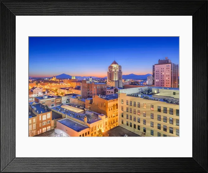 Framed Print : Roanoke, Virginia, USA downtown skyline at dawn Framed Print : Roanoke, Virginia, USA downtown skyline at dawn