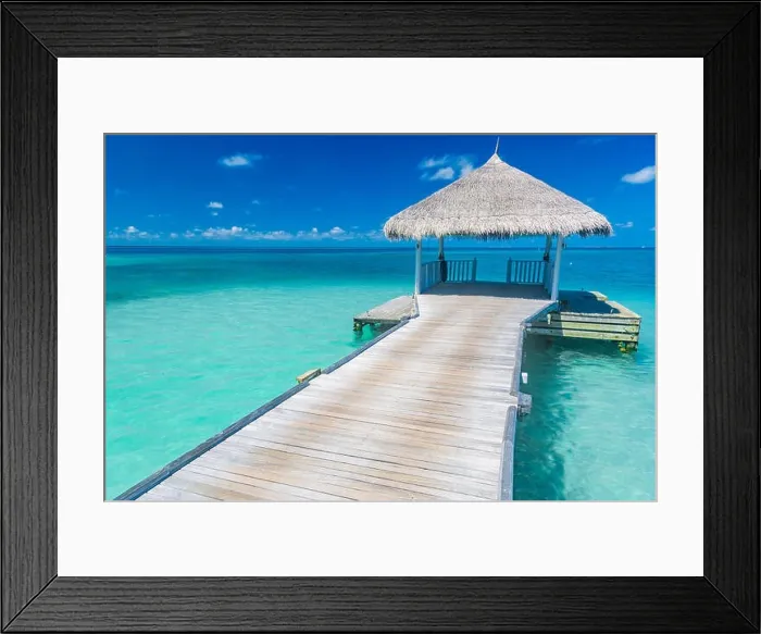 Framed Print : Beautiful beach scene with long wooden jetty. Tranquil and relaxing beach nature scenery for inspirational concept design Framed Print : Beautiful beach scene with long wooden jetty. Tranquil and relaxing beach nature scenery for inspirational concept design
