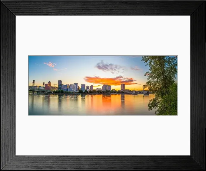 Framed Print : Portland, Oregon, USA skyline at dusk on the Willamette River Framed Print : Portland, Oregon, USA skyline at dusk on the Willamette River