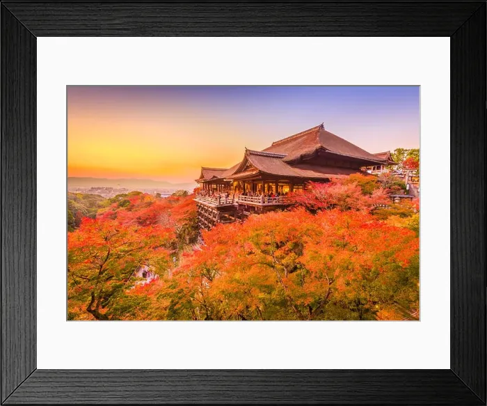 Framed Print : Kyoto, Japan at Kiyomizu-dera Temple during autumn season Framed Print : Kyoto, Japan at Kiyomizu-dera Temple during autumn season