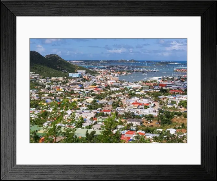 Framed Print : Sint Maarten coastal views in the Caribbean Framed Print : Sint Maarten coastal views in the Caribbean