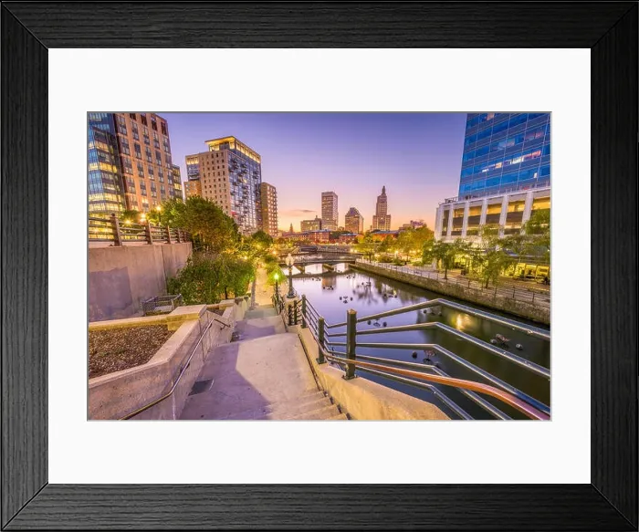 Framed Print : Providence, Rhode Island, USA park and skyline Framed Print : Providence, Rhode Island, USA park and skyline