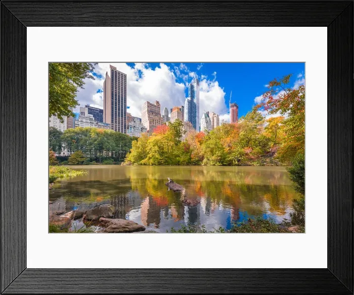 Framed Print : New York, New York, USA Park South cityscape from Central Park in Autumn Framed Print : New York, New York, USA Park South cityscape from Central Park in Autumn