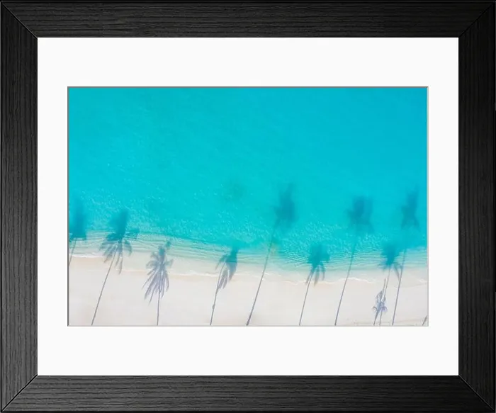 Framed Print : Aerial paradise scenery. Tropical aerial landscape, seascape with palm leaves shadows amazing sea and lagoon beach, tropical nature. Exotic tourism Framed Print : Aerial paradise scenery. Tropical aerial landscape, seascape with palm leaves shadows amazing sea and lagoon beach, tropical nature. Exotic tourism