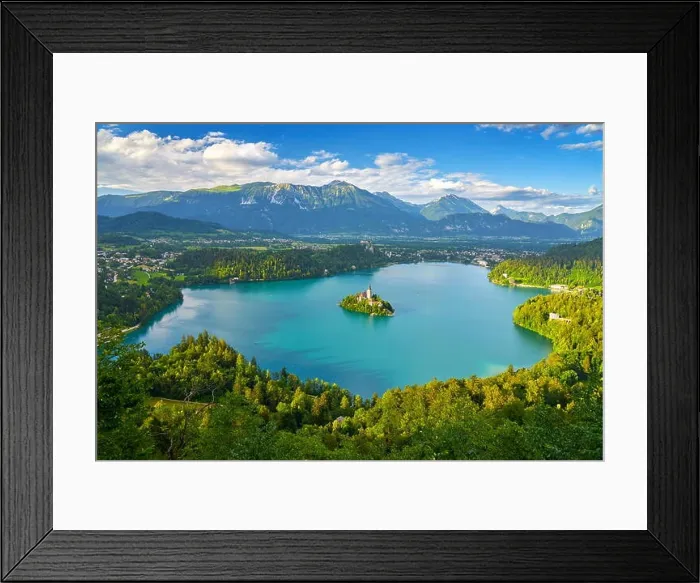 Framed Print : Lake Bled, Julian Alps, Slovenia Framed Print : Lake Bled, Julian Alps, Slovenia