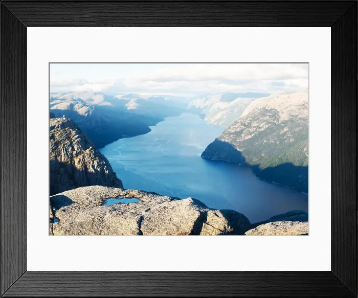 Framed Print : Misty morning on Preikestolen Framed Print : Misty morning on Preikestolen