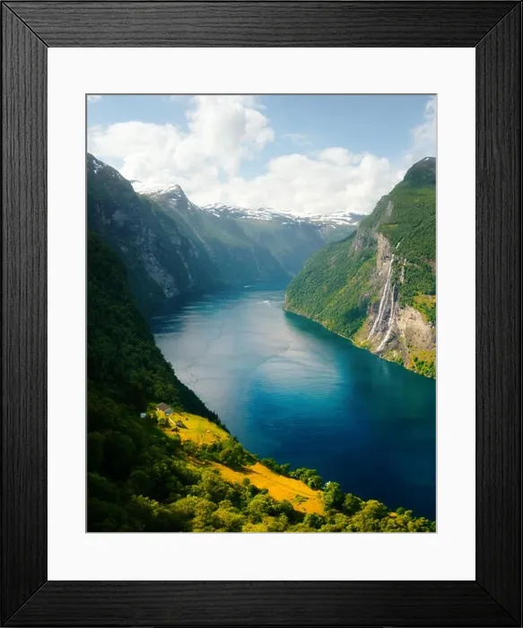 Framed Print : Breathtaking view of Sunnylvsfjorden fjord Framed Print : Breathtaking view of Sunnylvsfjorden fjord