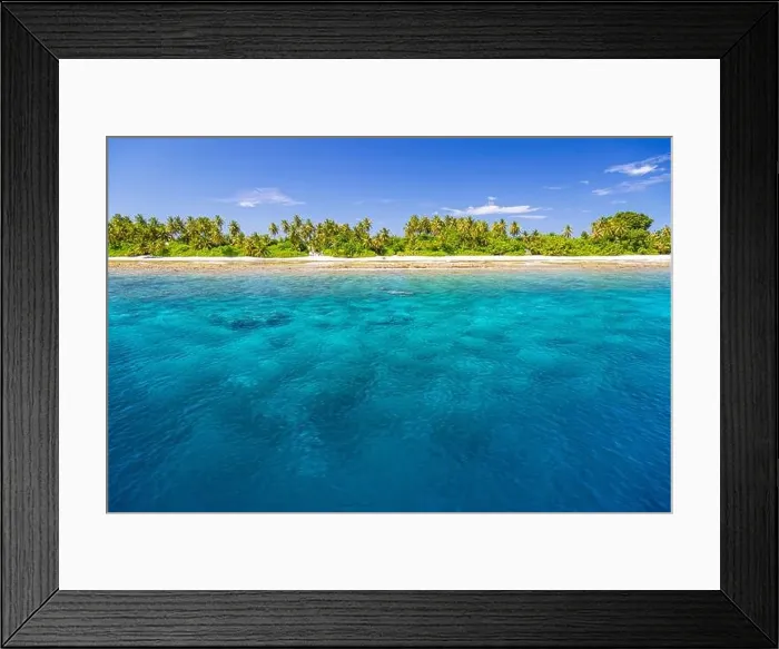 Framed Print : Beautiful tropical beach banner. White sand and coco palms travel tourism panorama. Amazing inspire beach landscape. Luxury island vacation holiday Framed Print : Beautiful tropical beach banner. White sand and coco palms travel tourism panorama. Amazing inspire beach landscape. Luxury island vacation holiday