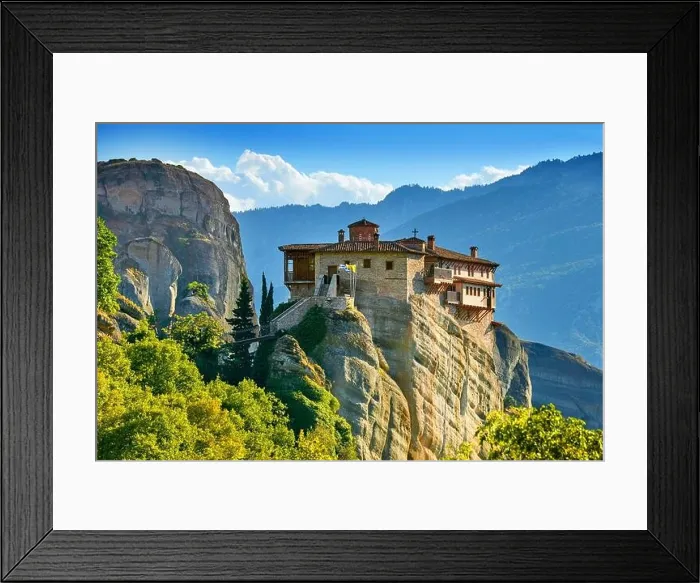 Framed Print : Roussanou Monastery at Meteora, Trikala Region, Greece Framed Print : Roussanou Monastery at Meteora, Trikala Region, Greece