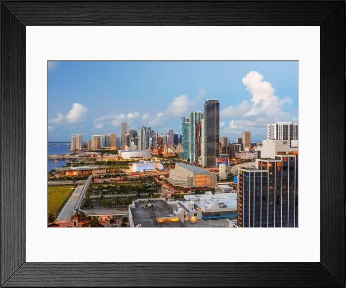 Framed Print : Miami, Florida, USA downtown cityscape at dusk Framed Print : Miami, Florida, USA downtown cityscape at dusk