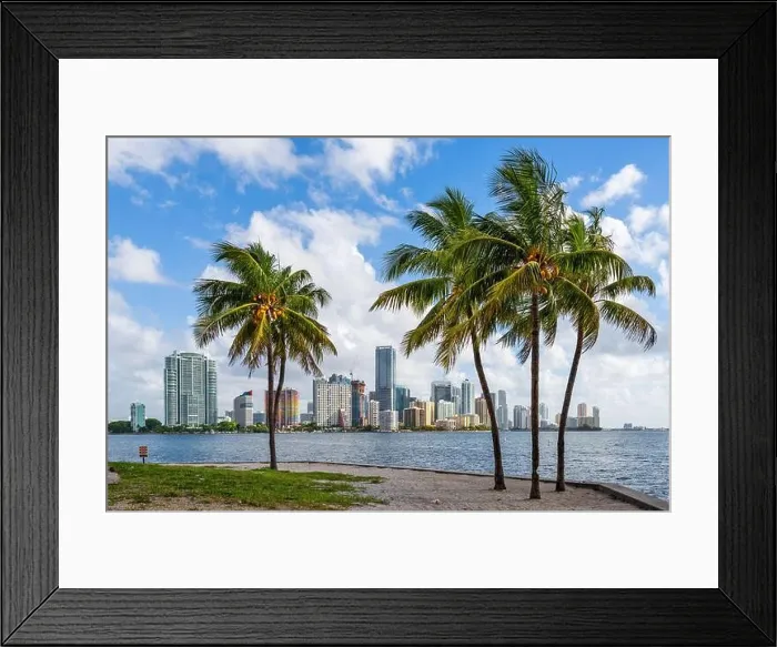 Framed Print : Miami, Florida, USA tropical downtown skyline Framed Print : Miami, Florida, USA tropical downtown skyline