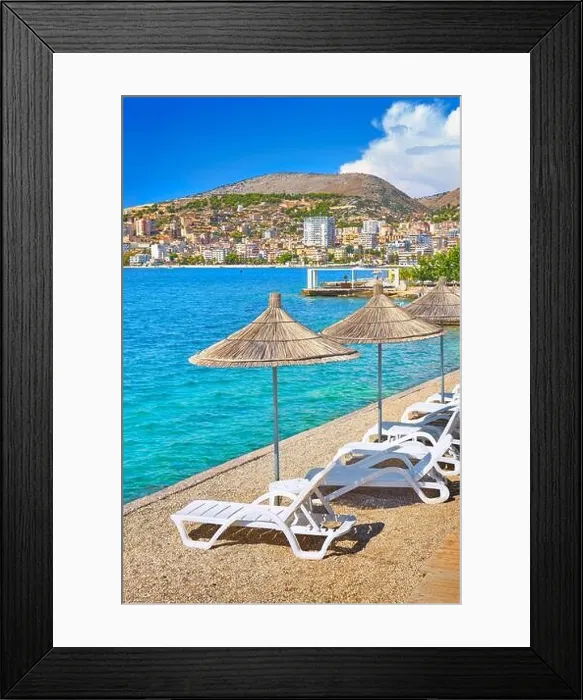 Framed Print : Albania - Saranda resort beach Framed Print : Albania - Saranda resort beach