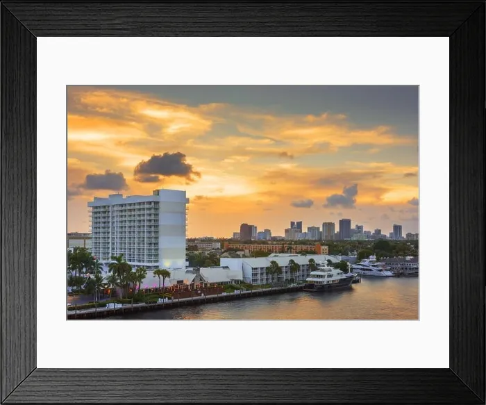 Framed Print : Fort Lauderdale, Florida, USA skyline at dusk Framed Print : Fort Lauderdale, Florida, USA skyline at dusk