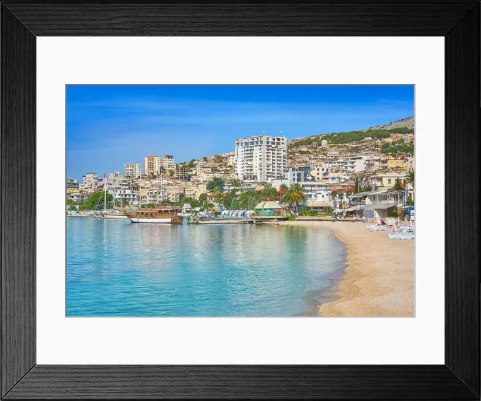 Framed Print : Albania - Saranda resort beach Framed Print : Albania - Saranda resort beach