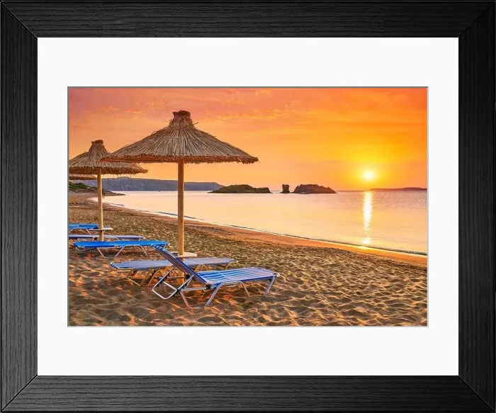 Framed Print : Sunset at Vai Beach, Crete Island, Greece Framed Print : Sunset at Vai Beach, Crete Island, Greece