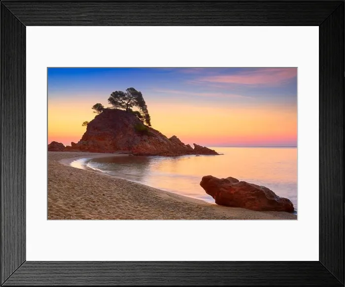 Framed Print : Sunrise at Cap Roig Beach, Costa Brava, Spain Framed Print : Sunrise at Cap Roig Beach, Costa Brava, Spain
