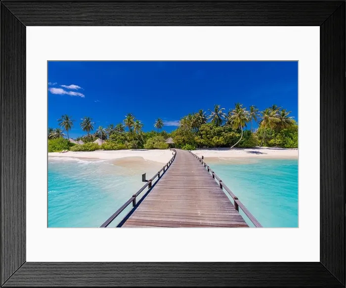 Framed Print : Maldives island beach. Tropical landscape of summer scenery, white sand with palm trees. Luxury travel vacation destination. Amazing beach landscape Framed Print : Maldives island beach. Tropical landscape of summer scenery, white sand with palm trees. Luxury travel vacation destination. Amazing beach landscape
